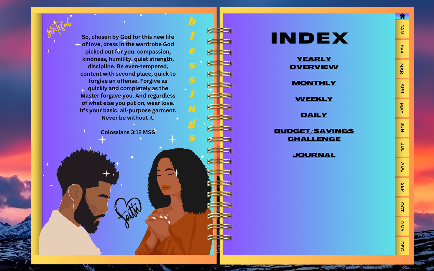 Faith Over Fear Digital Planner - Hyperlinked